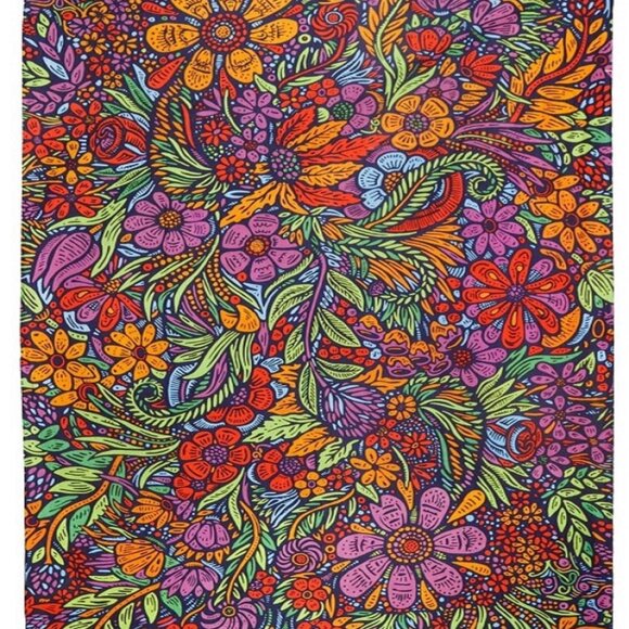 Unbranded Other - Flowers Mini Tapestry Wall Hanging Decor Gift 3D Psychedelic 45x30 New Colorful